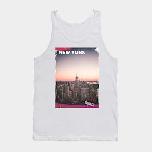 Vintage New York Skyline Poster | Places of the World Tank Top